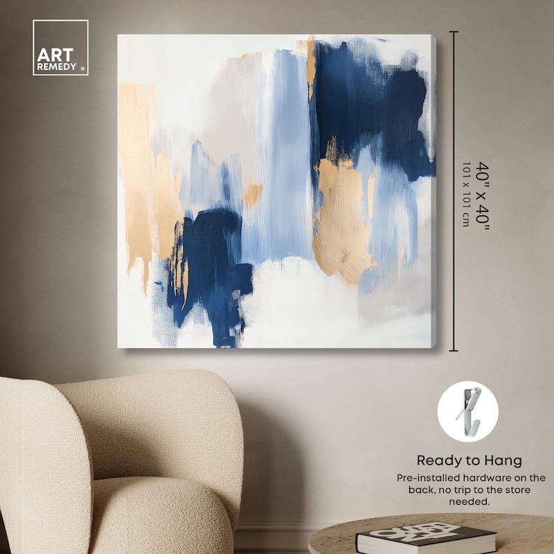 Tranquil Blue Depths I Canvas by Art Remedy, Gallery Wrapped