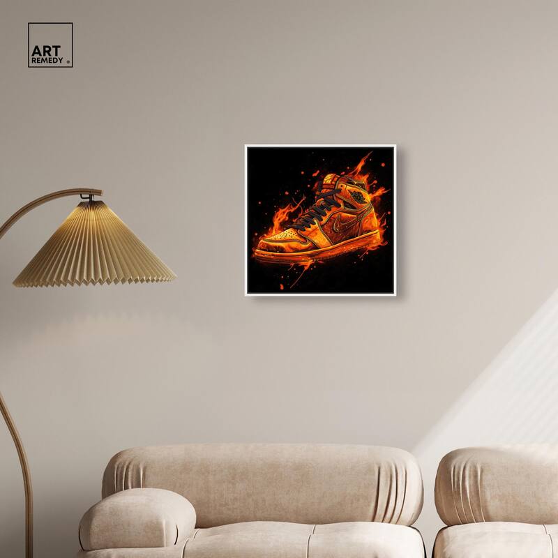 Jumpman on Fire I Canvas by Art Remedy