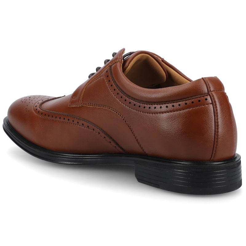 Vance Mens Cormac Medium and Wide Width Comfort Wingtip Oxford Dress Shoe