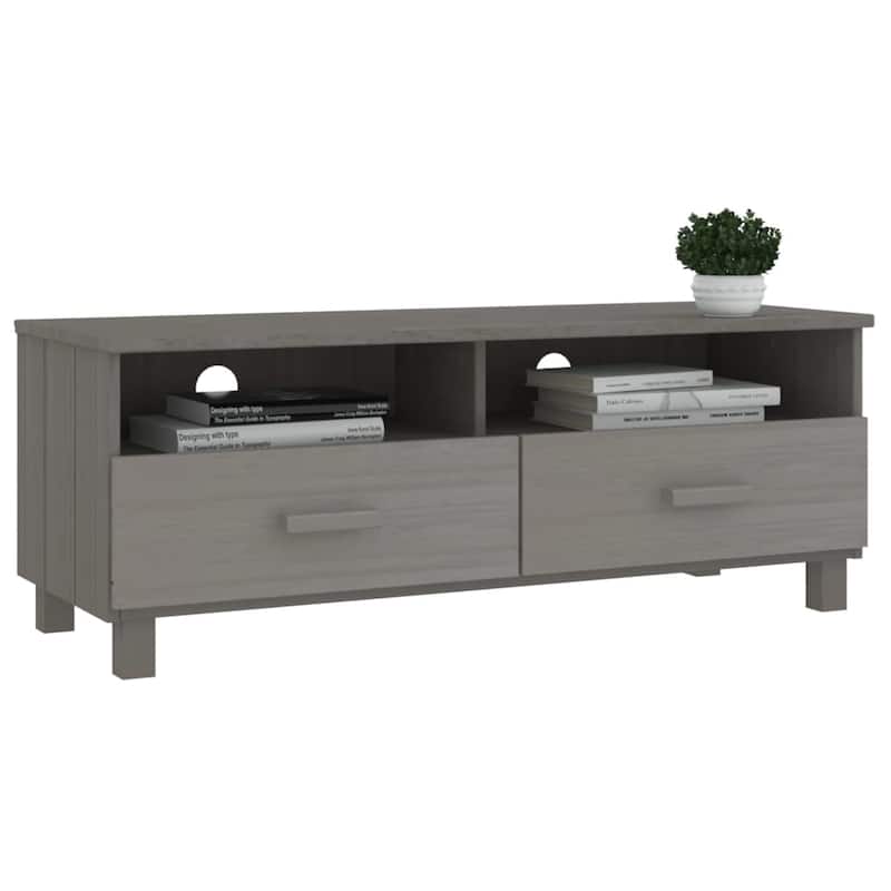 vidaXL TV Stand TV Console Sideboard TV Unit Cupboard HAMAR Solid Wood Pine - 41.7"x15.7"x15.7"