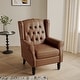 preview thumbnail 64 of 76, Button-Tufted Accent Chair Wingback Armchair - 38"H
