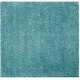 preview thumbnail 66 of 69, SAFAVIEH Polar Shag Bibi Glam Solid 3-inch Extra Thick Rug 6'7" x 6'7" Square - Light Turquoise