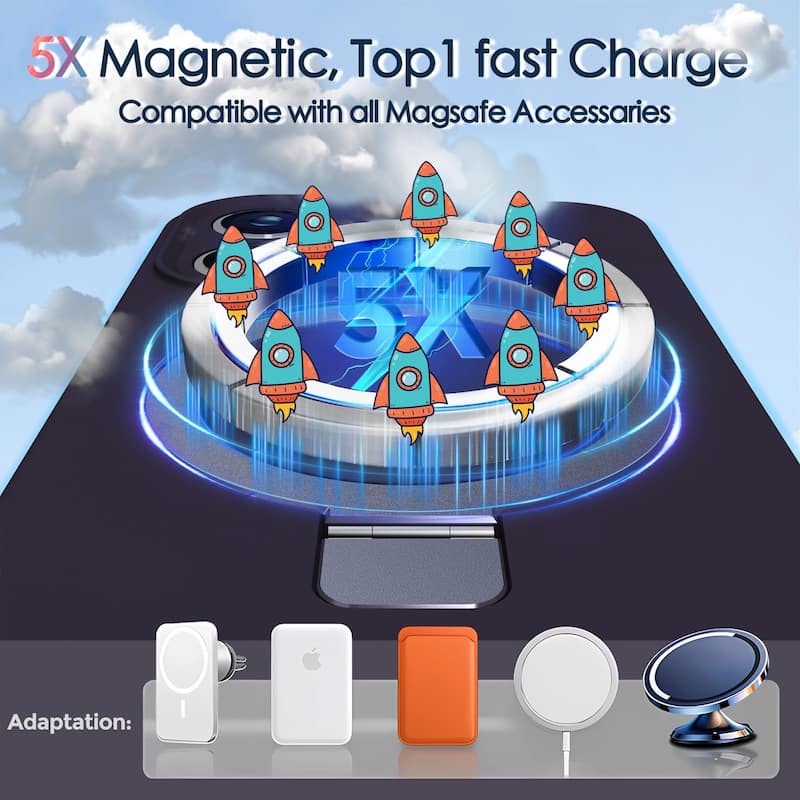 6.7" iPhone 15 Pro Max Case, Liquid Silicone Moisturizing Factor Extreme Soft Slim Phone Case with Stand,Compatible with MagSafe