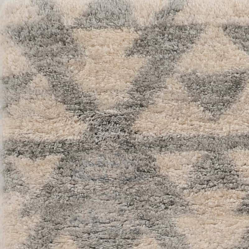 The Curated Nomad Coleridge Ivory/Grey Southwestern Shag Area Rug