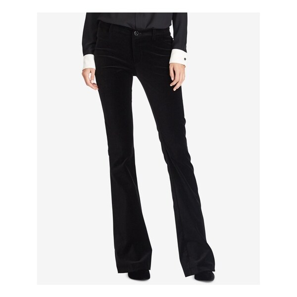 womens black velvet jeans