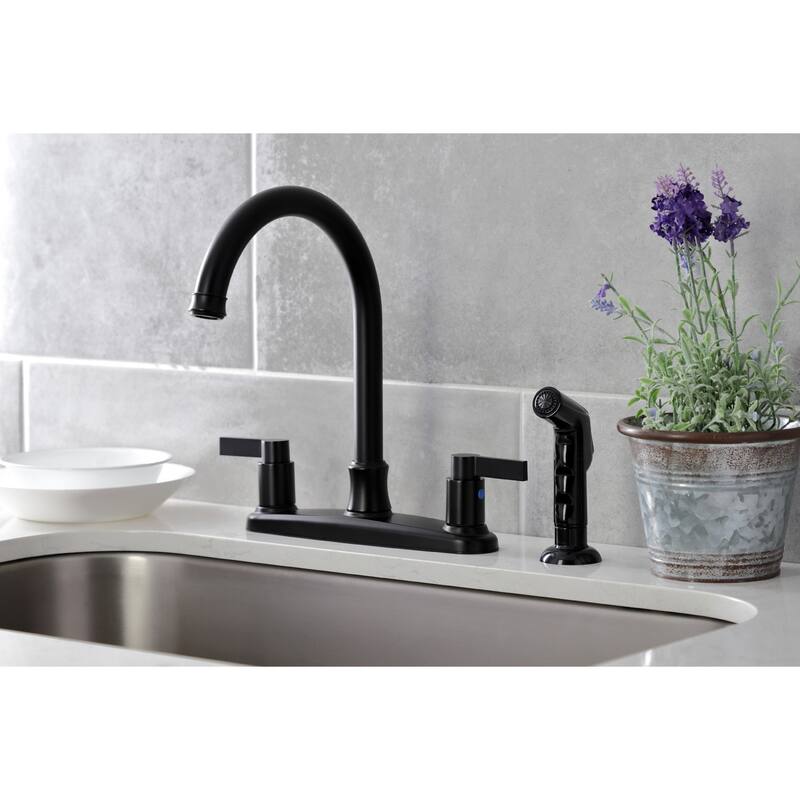 NuvoFusion 8 in. Centerset Kitchen Faucet with Sprayer