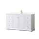 Option White / Giotto Quartz Top / Brushed Gold Hardware