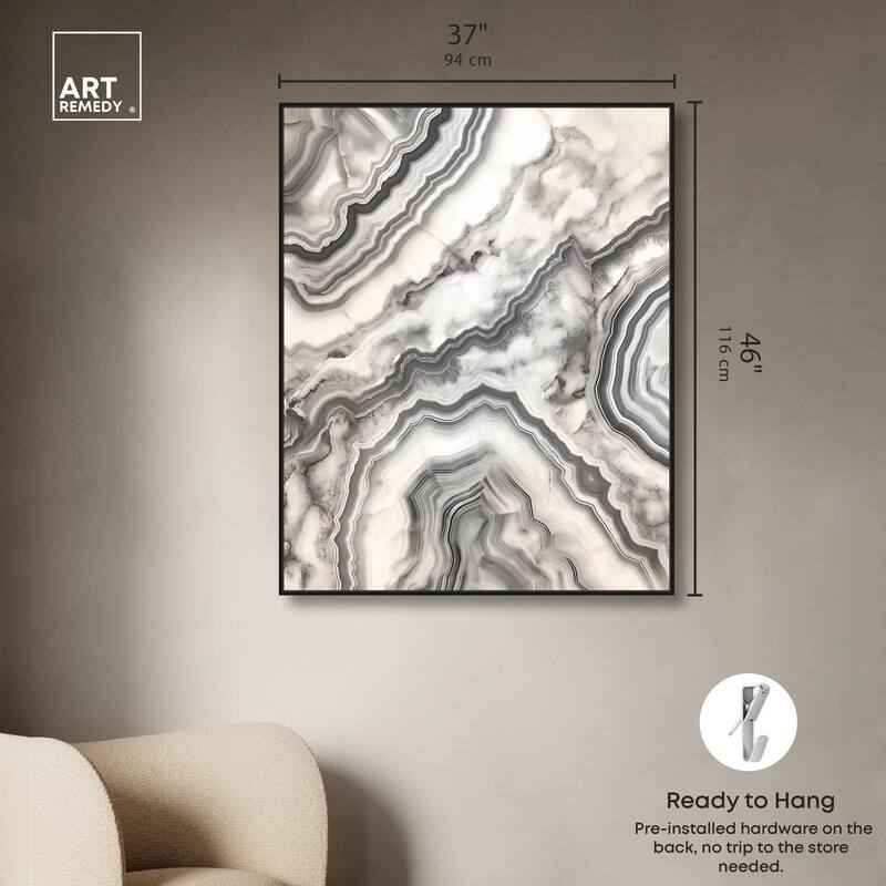 Silvered Sediment Canvas by Art Remedy