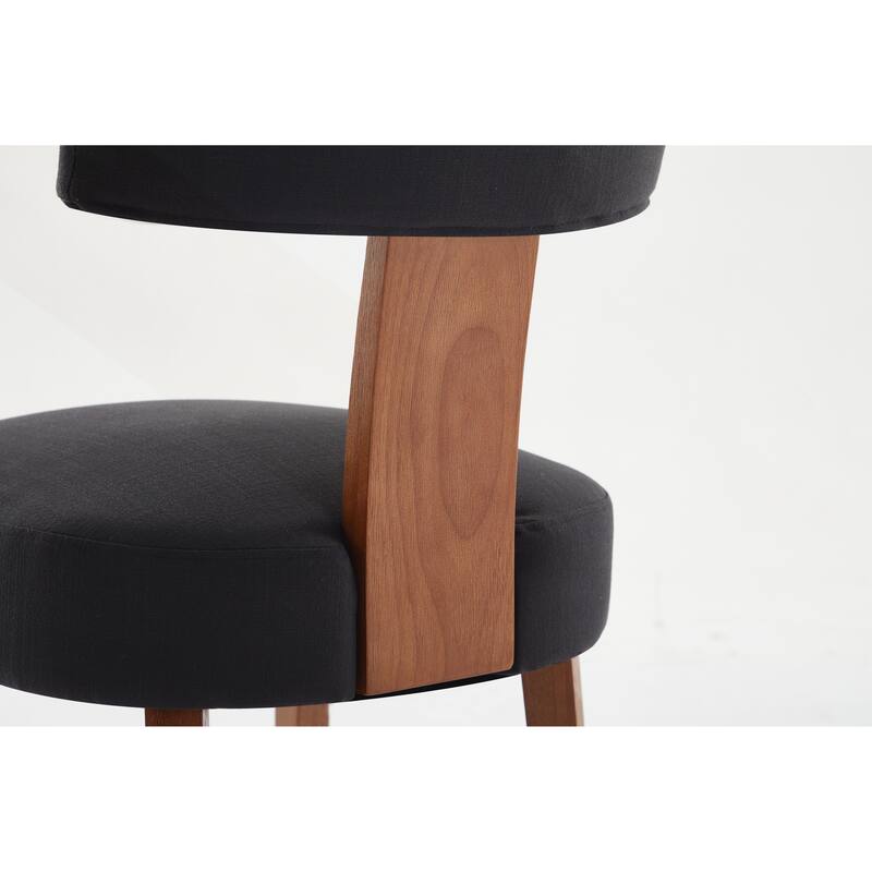 Set of 2 Fabric Modern Armless Dining Chairs