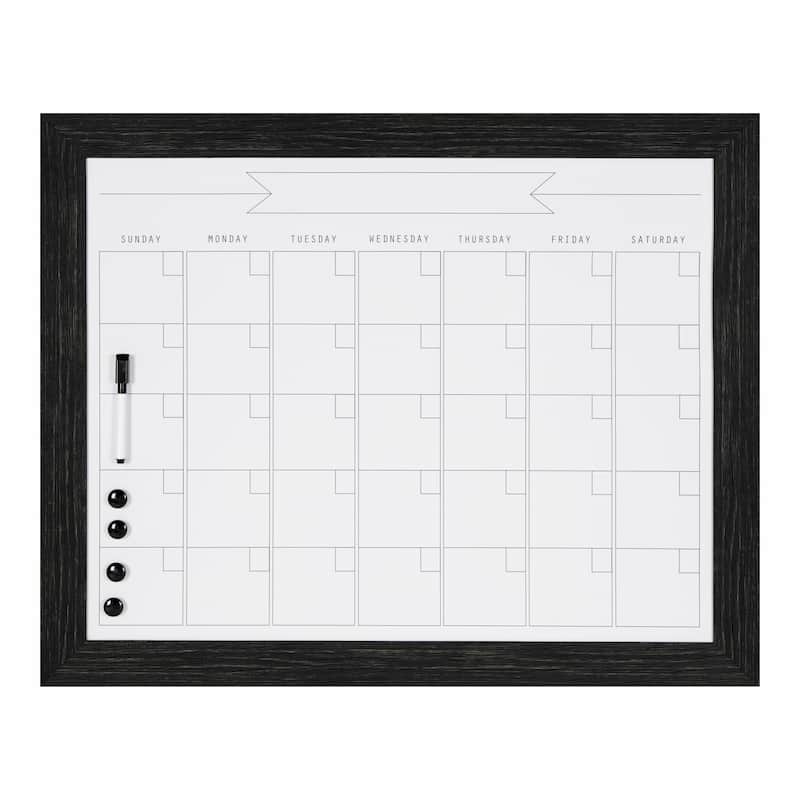 DesignOvation Beatrice Framed Magnetic Dry Erase Monthly Calendar - 23x29