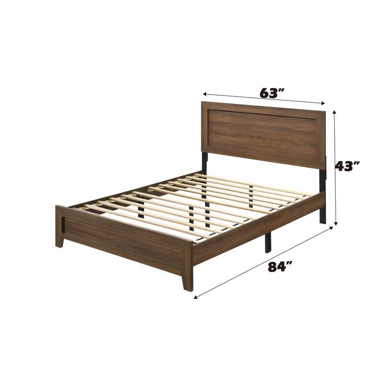 Miquell Oak Queen Bed