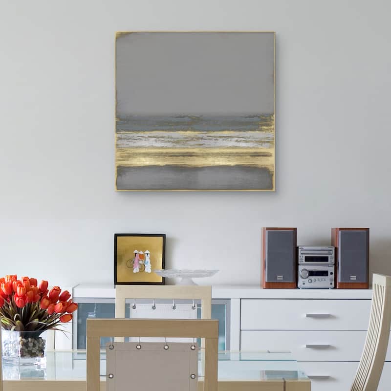 Gold on Gray by Taylor Hamilton Canvas Art Print