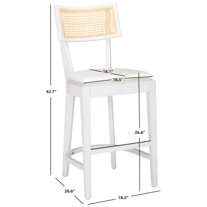 SAFAVIEH Nana 27-inch Counter Stool - 18.5 In. W x 20.6 In. D x 42.7 In. H - 19Wx21Dx43H