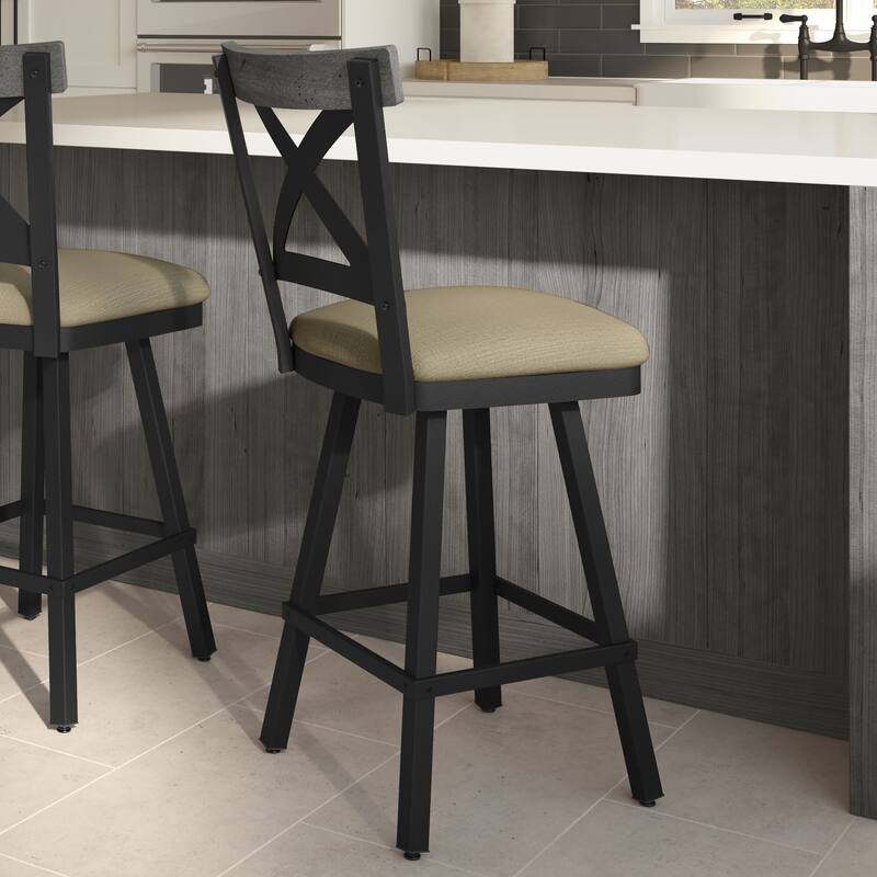 Amisco Snyder Swivel Counter and Bar Stool