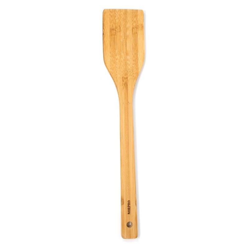 Norpro 12-inch Bamboo Flat Handle Spatula