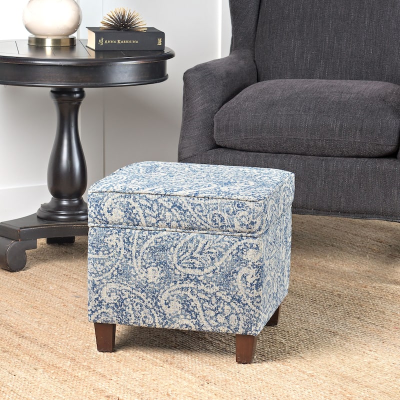 Carson Carrington Hnifsdalur Square Storage Ottoman Wood Legs - Multi