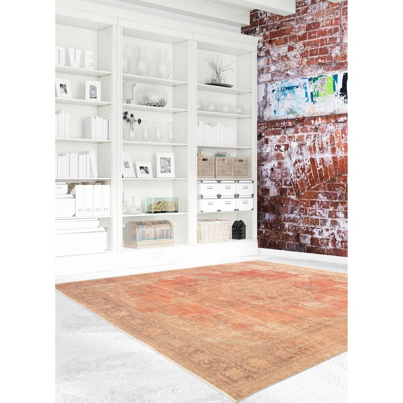 ECARPETGALLERY Hand-knotted Antalya Vintage Copper Wool Rug - 9'7 x 12'6