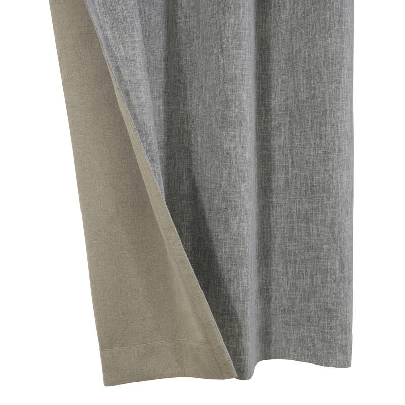 Duo Reversible 100% Blackout Grommet Curtain Panel