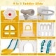 preview thumbnail 5 of 19, Gymax 9 in 1 Toddler Slide L Shaped Kids Slide & Climber Playset w/