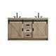 preview thumbnail 80 of 114, Everett Double Bathroom Vanity Natural Oak - 60"