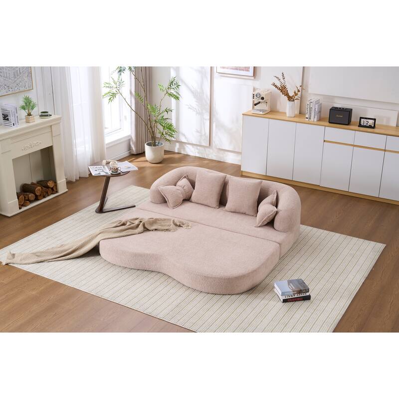 Anmytek 2-in-1 Foldable Convertible Sleeper Sofa Bed 70 Inch with 4 Pillows