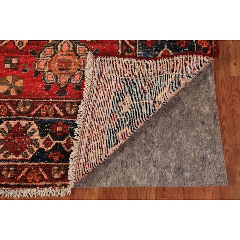Geometric Bakhtiari Persian Vintage Area Rug Handmade Wool Carpet - 5'6" x 9'10"