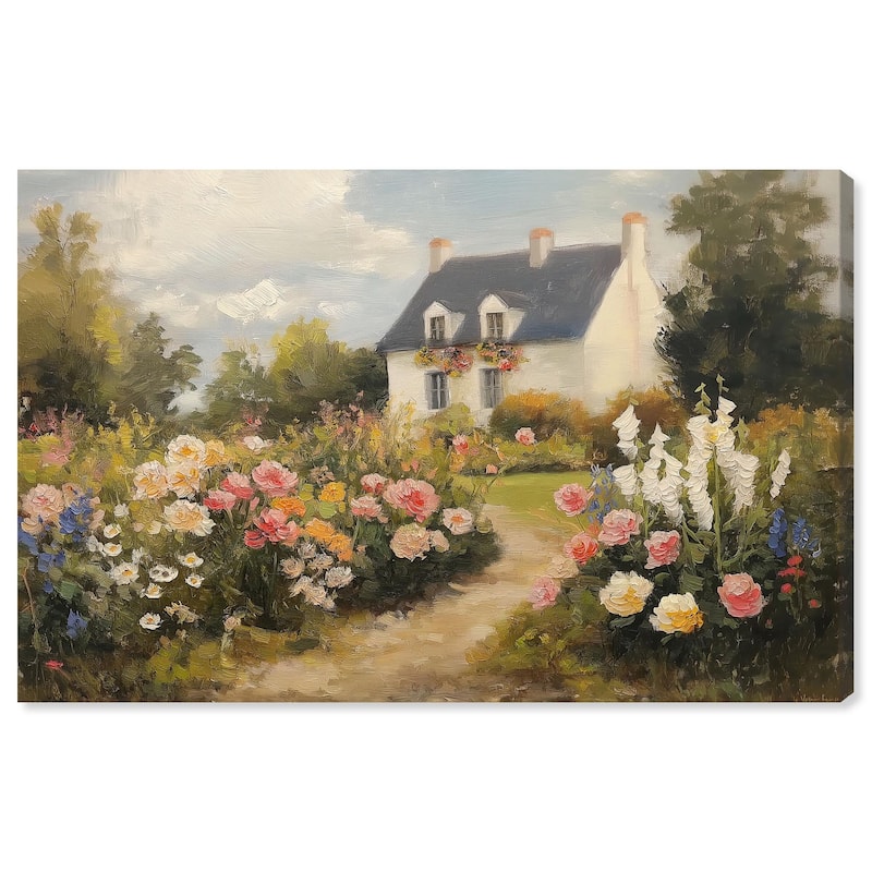 Floral Welcome Canvas by Art Remedy, Gallery Wrapped - 30" x 20"