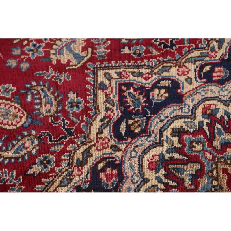Vegetable Dye Yazd Persian Antique Area Rug Handmade Wool Carpet - 7'10"x 11'10"