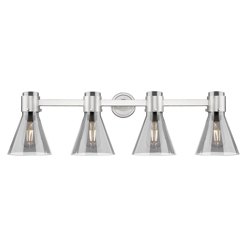Innovations Lighting 464-4W-G464C-7SM Lawton Cone 4 Light 34" Wide - Satin Nickel