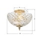 preview thumbnail 7 of 12, Milton 2 Light Olde Brass Semi Flush Mount - 10'' W x 10'' H