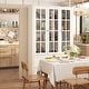 preview thumbnail 74 of 98, Modular Glass Doors Display Cabinet Combo Bookcase Home Office Pantry