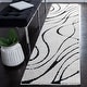 preview thumbnail 109 of 213, SAFAVIEH Florida Shag Sigtraud Abstract Waves 1.2-inch Thick Rug 2'3" x 17' Runner - Ivory/Black - Runner