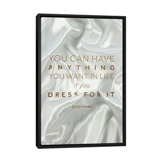 iCanvas "Edith Head Quote" by Alexandre Venancio Framed Canvas Print