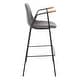 preview thumbnail 10 of 44, SAFAVIEH Tanner Mid-century Faux Leather Barstool - 25" W x 21.5" D x 39" H