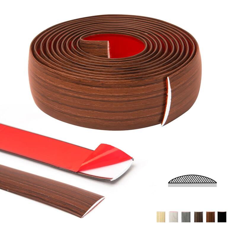 Art3d 10ft Self Adhesive Vinyl Floor Transition Strip,Laminate Floor Strip,Peel and Stick Trim Molding - Red