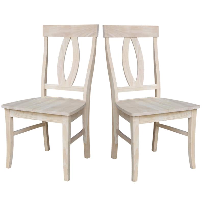 International Concepts Solid Wood Verona Dining Chairs, Set of 2