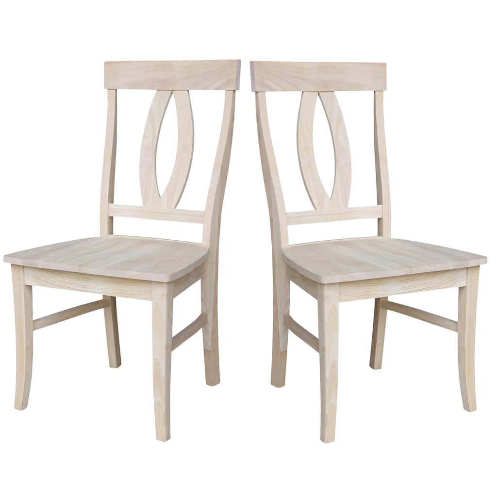 International Concepts Solid Wood Verona Dining Chairs, Set of 2