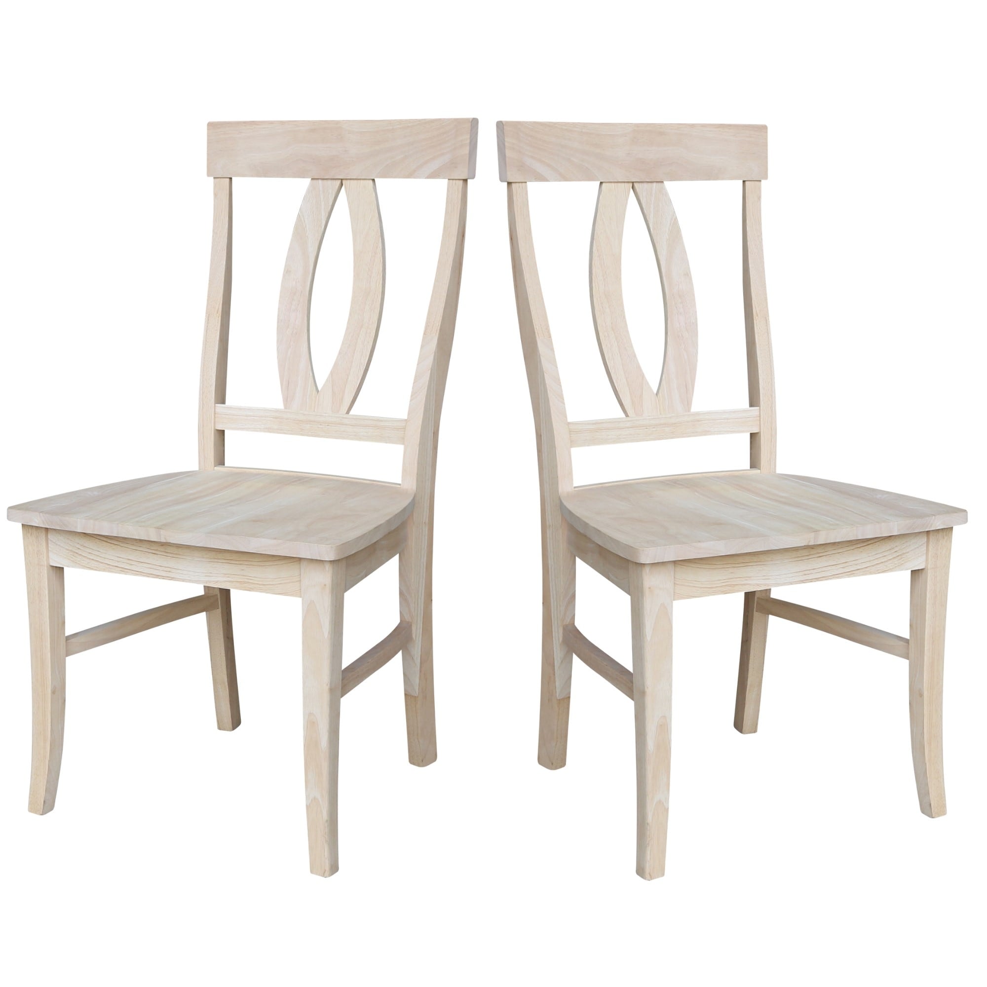 International Concepts Solid Wood Verona Dining Chairs, Set of 2