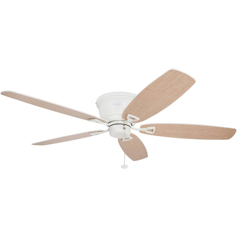 52" Honeywell Glen Alden White Indoor Ceiling Fan, No Light, with Pull Chain