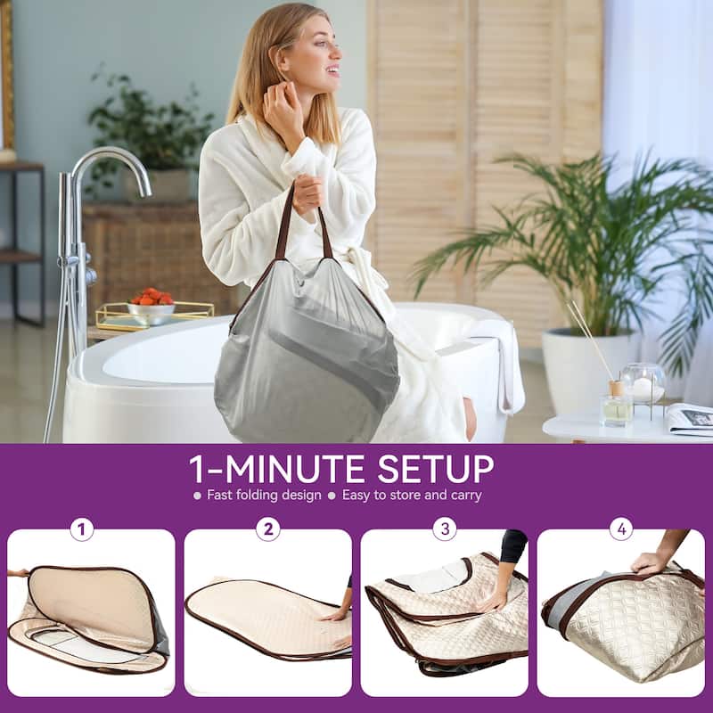 Portable Sauna Box Sauna Room Personal Folding Home Sauna Indoor Stamer Generator 3L 1000W with Chair Remote Control - 3L 1000W