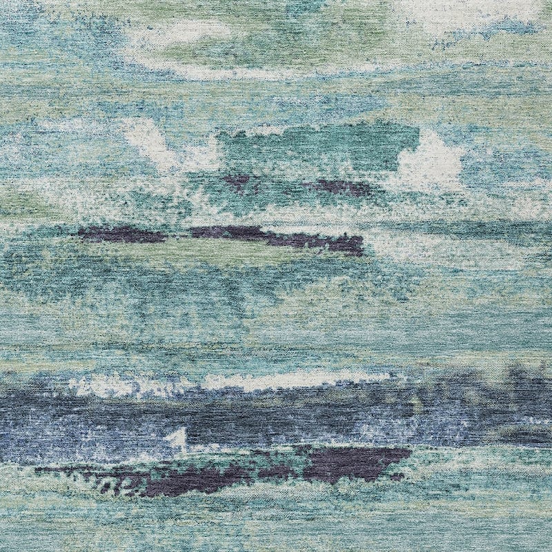 HomeRoots Abstract Transitional Rectangle Outdoor Rug
