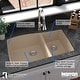 preview thumbnail 35 of 50, Karran Undermount Quartz 60/40 Double Bowl Kitchen Sink