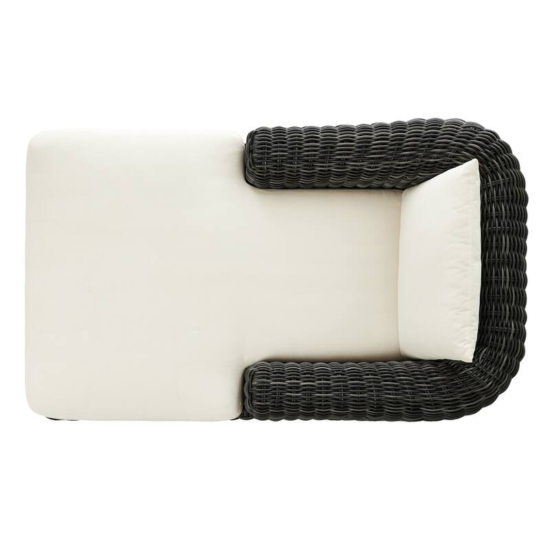 Lessik Outdoor Chaise Lounge-Natural Teak-FSC - 45.75W x 76.25D x 34.5H