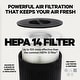 preview thumbnail 5 of 5, HEPA 14 Air Purifier for Home Covers 1,115 Sq Ft Air Purifier for Allergies, Filters Up To 99.99% of Pet Dander, Smoke