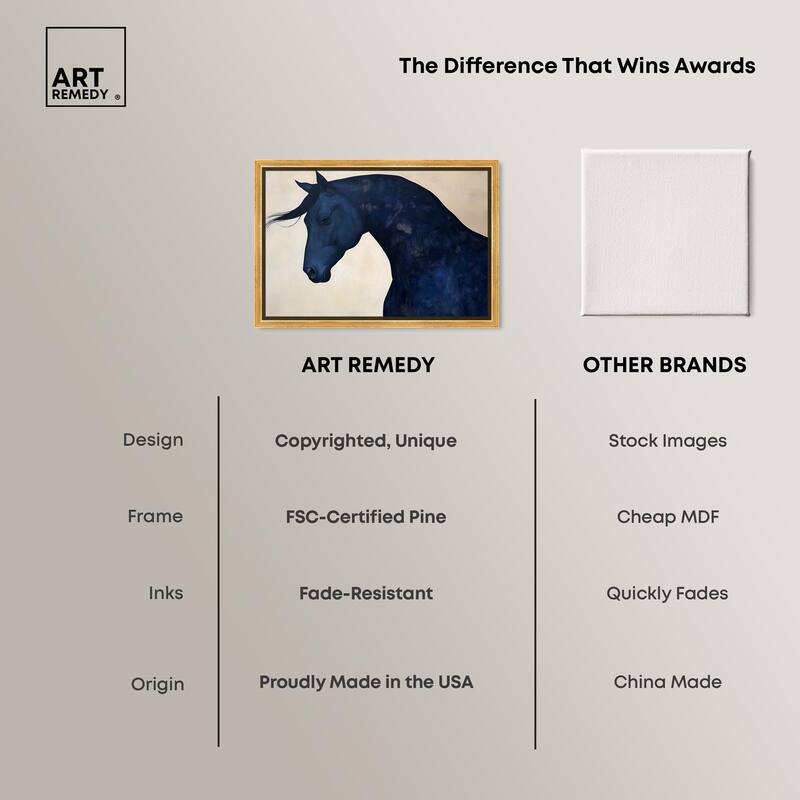 Blue Horse I Canvas by Art Remedy