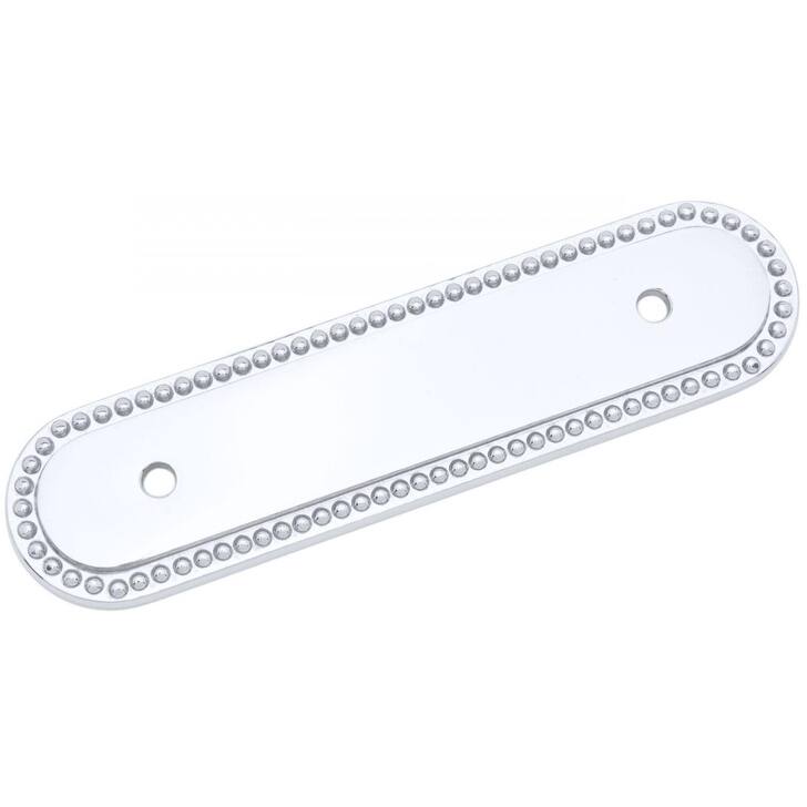 RK International BP 1792 Beaded Oblong 3" Center to Center Solid Metal - Chrome