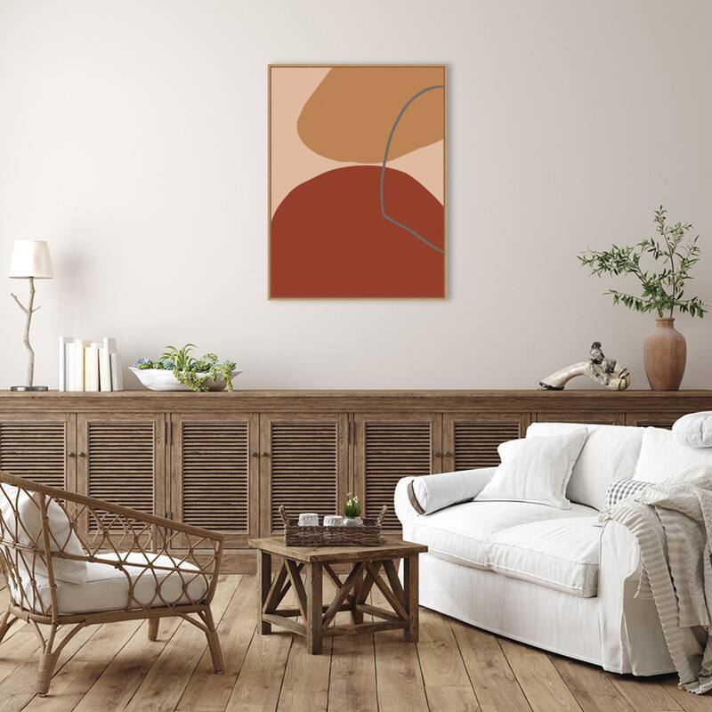 Subtile by Yopie Studio Framed Canvas Wall Art Print - Sylvie Maple