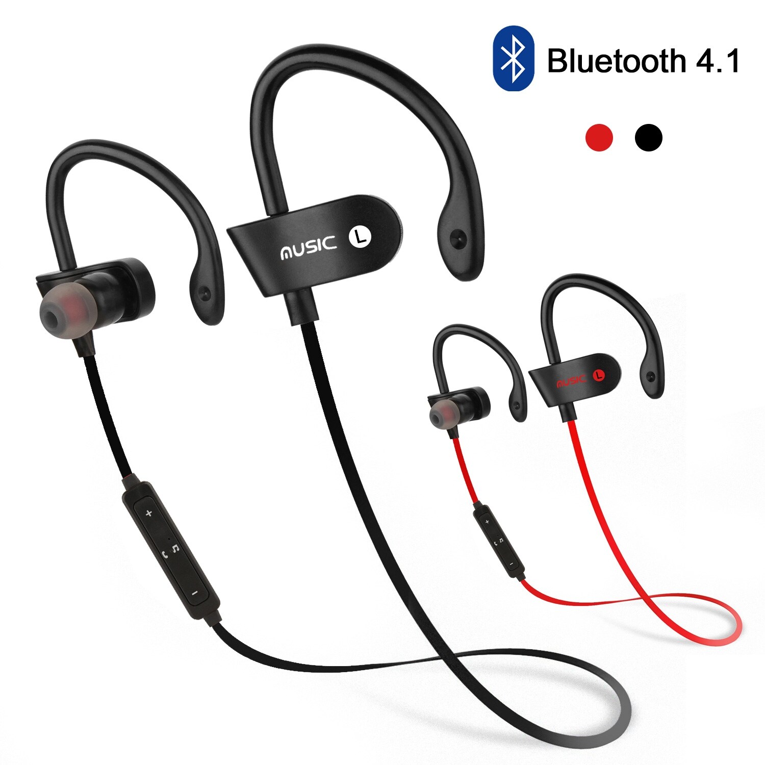 Waterproof Bluetooth Earbuds Beats Sports Wireless Headphones In Ear Headsets Color Black