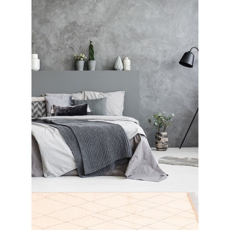 ECARPETGALLERY Hand-knotted Pak Finest Marrakesh Cream Wool Rug - 4'1 x 6'1