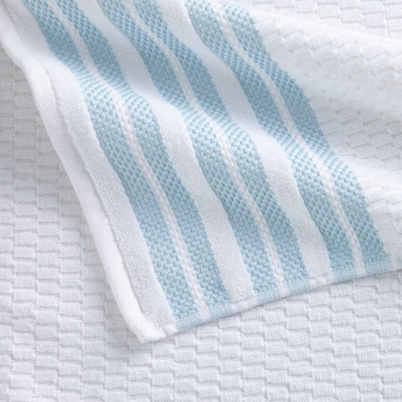 Luxurious Cotton Textured & Detailed Stripes Towel Set